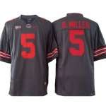 Men's NCAA Ohio State Buckeyes Braxton Miller #5 College Stitched Authentic Nike Gray Football Jersey UL20I73ZV